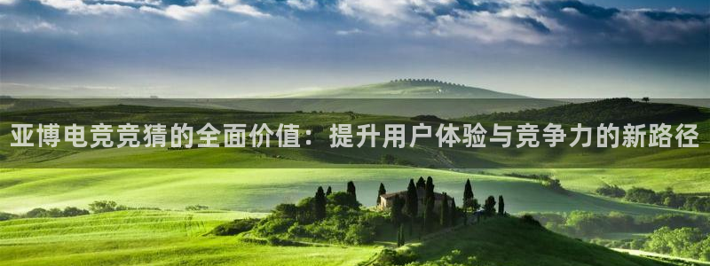 k1电竞：亚博电竞竞猜的全面价值：提升用户体验与竞争力的新路径